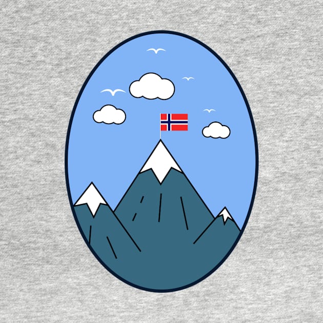 Norwegian Flag Sticker, for Norway lovers, Norway by norwayraw